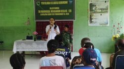 TNI Dorong Kesadaran Keluarga Sehat, Warga Antusias Ikuti Penyuluhan KB dalam TMMD Ke-128 Kodim 1801/Manokwari