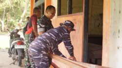 Dansatgas TMMD Ke-128 Kodim 1801/Manokwari Tinjau Langsung Pengecoran Jalan Akses Pantai dan Rehab SD Inpres 62 Asai