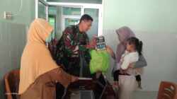 Upaya Tekan Angka Stunting, Satgas TMMD Ke-128 Laksanakan Pemberian Nutrisi Anak Stunting di Puskesmas Maron