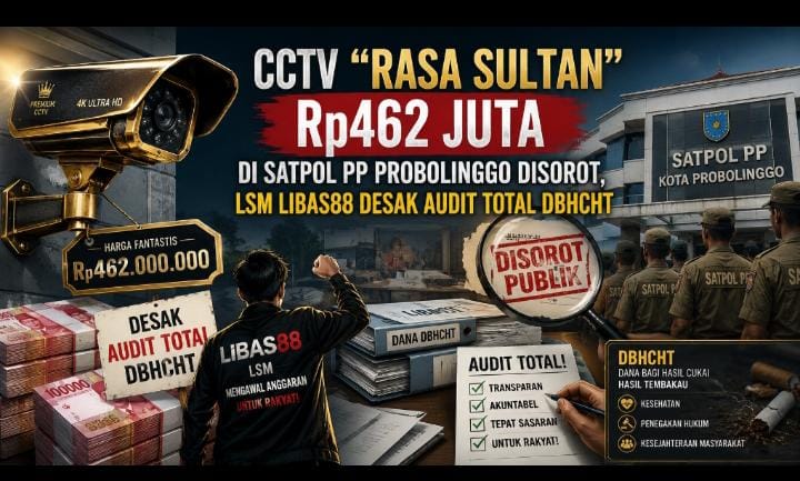 DBHCHT untuk CCTV Standar? Proyek Rp462 Juta Satpol PP Probolinggo Jadi Sorotan Publik Pengadaan