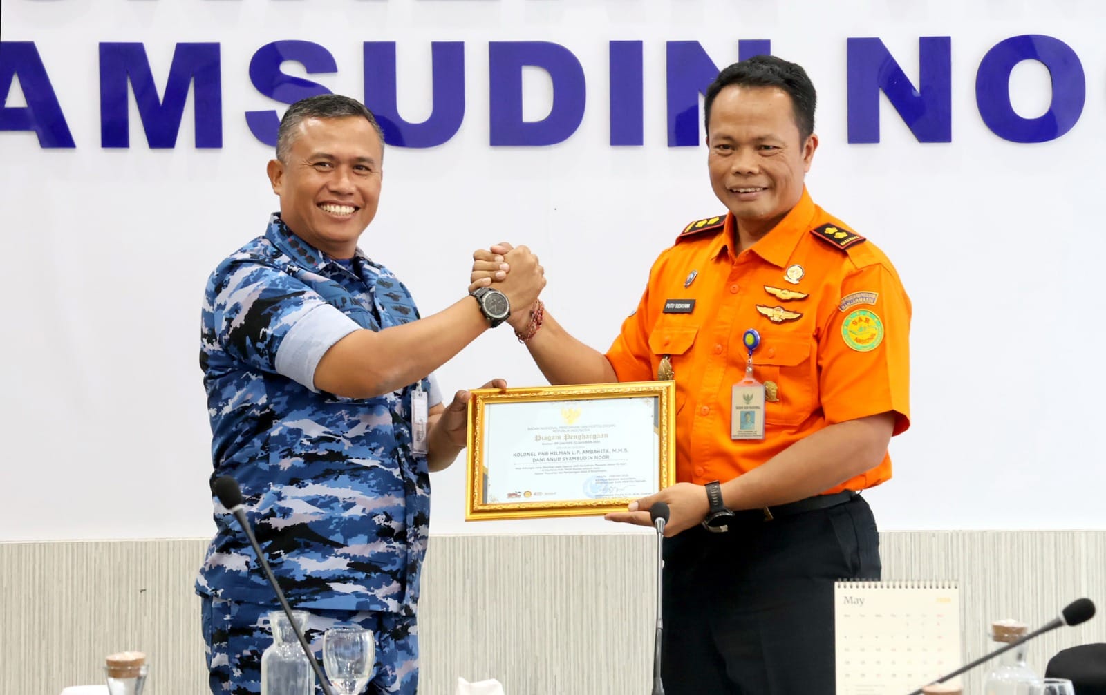 Sinergi Tanpa Batas, Kabasarnas Beri Penghargaan Khusus untuk Lanud Sjamsudin Noor