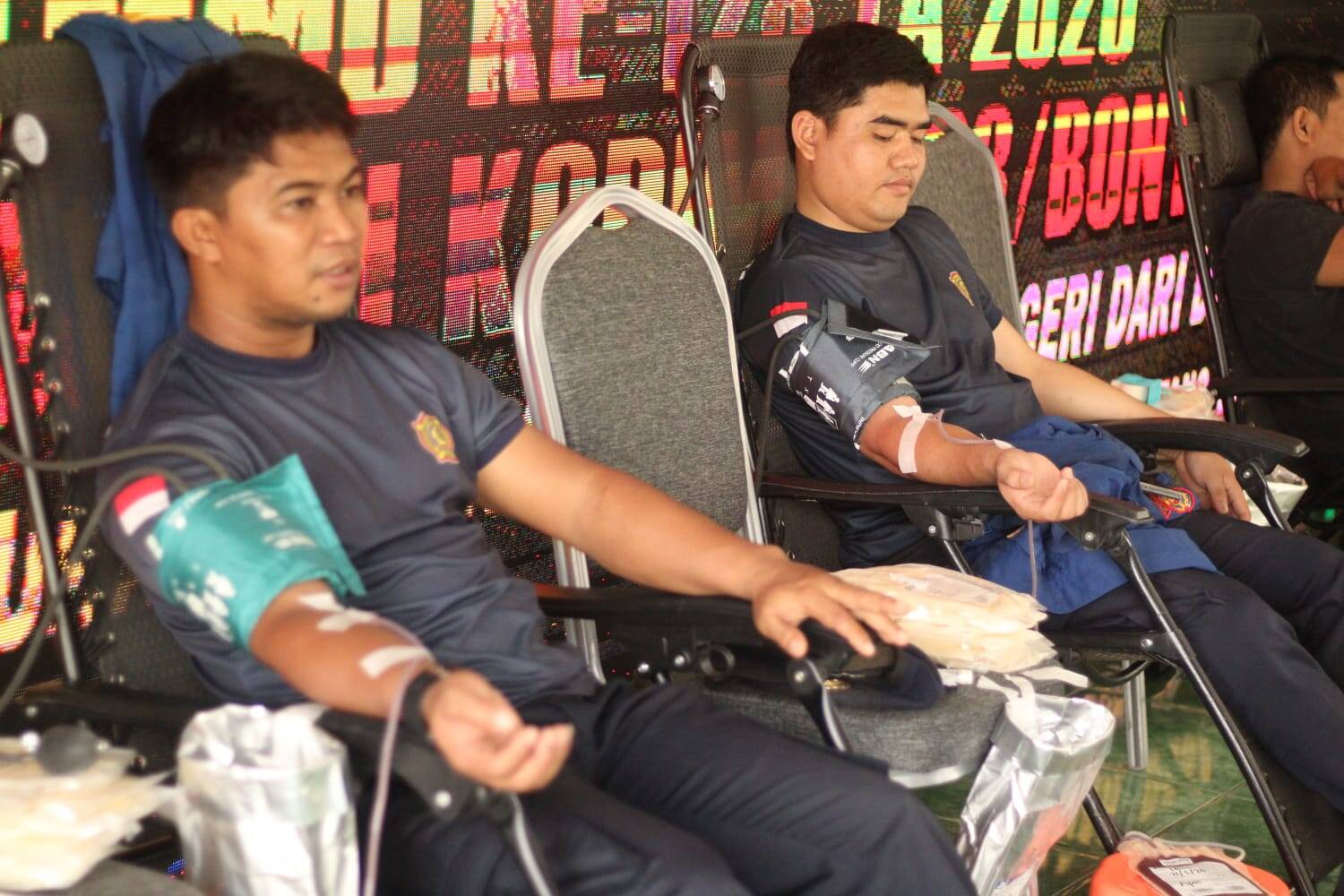 Bakti Kesehatan TMMD Ke-128 Kodim 0908/Bontang, Warga Antusias Ikuti Donor Darah Dan Pengobatan Gratis