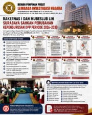 LIN Resmi Tetapkan Struktur Kepengurusan DPP 2026–2030 dalam RAKERNAS & MUBESLUB Surabaya