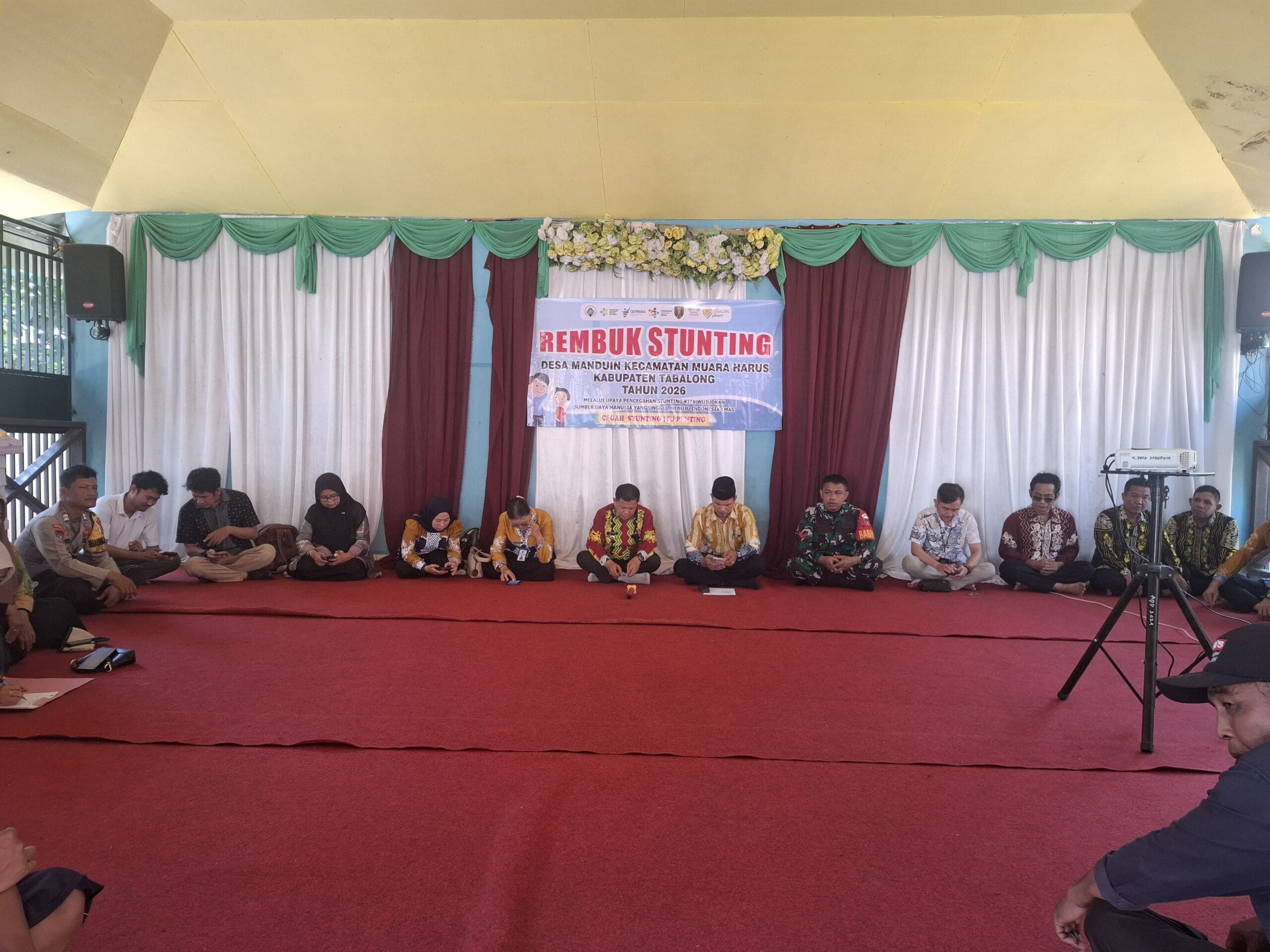 Tekan Angka Stunting, Babinsa Hadiri Rembuk Stunting Desa Manduin