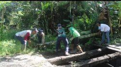 Jembatan Kayu Rusak Dibongkar, Kodim 1008/Tabalong Hadirkan Jembatan Beton Permanen untuk Warga
