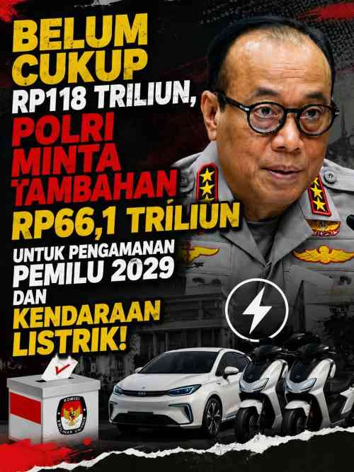 Anggaran Belum Cukup, Polri Ajukan Dana Tambahan Rp66,1 Triliun untuk Operasional dan Brimob Anggaran Belum Cukup, Polri Ajukan Dana Tambahan Rp66,1 Triliun untuk Operasional dan Brimob