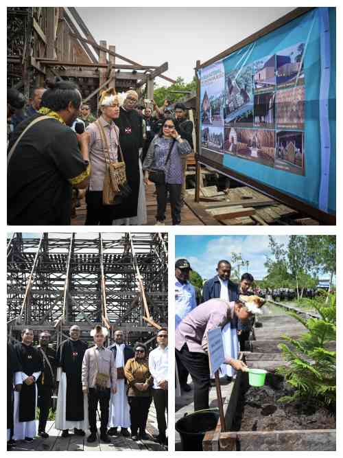 Tanam Pohon Cemara di Gereja Katedral Salib Suci Baru, Wapres Dukung Keberlanjutan Pembangunan Rumah Ibadah di Asmat