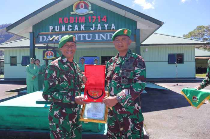 Kodim 1714/Puncak Jaya Gelar Korps Rapot Pindah Satuan dan Penerimaan Personel Baru Kodim 1714/Puncak Jaya Gelar Korps Rapot Pindah Satuan dan Penerimaan Personel Baru