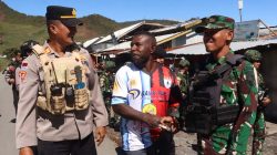 Kodim 1714/Puncak Jaya dan Polri Laksanakan Patroli Cipta Kondisi Kabupaten Puncak Jaya Dalam Kondisi Aman