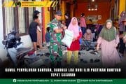 Kawal Penyaluran Bantuan, Babinsa Loa Duri Ilir Pastikan Bantuan Tepat Sasaran