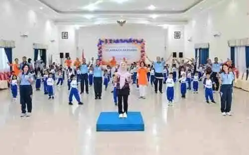 Merangkai Bahagia Dengan Anak-Anak TK Angkasa, Olahraga Bersama HUT Ke-38 Yasarini Penuh Keceriaan di Lanud Sjamsudin Noor