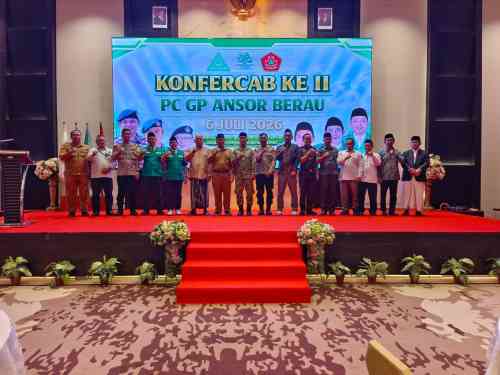 KASDIM 0902/BRU HADIRI KONFERCAB II GP ANSOR BERAU, TEGASKAN SINERGI TNI DAN PEMUDA