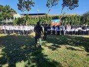 TNI Hadir di MPLS, Koramil Leces Bekali Siswa Disiplin dan Semangat Bela Negara