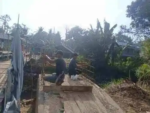 TNI Turun Tangan, Empat Jembatan di Hulu Sungai Tengah Dikebut