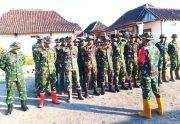 Awali Pekan Kedua, SST-1 SSK Satgas TMMD 129 Bojonegoro Gelar Apel Pagi
