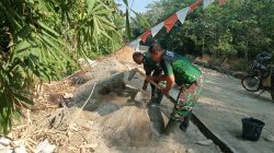 Pengerjaan Jalan Paving Blok TMMD ke-129 Kodim 1002/HST Capai 50 Persen