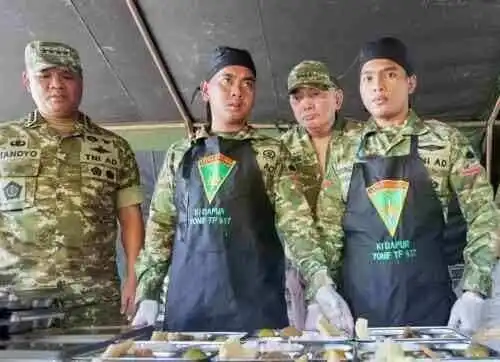 Pastikan Kesiapan Prajurit, Wapang TNI Bersama Menhan Tinjau Marshalling Area Yonif TP 937/Satria Kalijaga