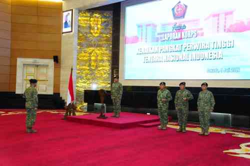 Irjen TNI Pimpin Laporan Korps Kenaikan Pangkat 105 Pati TNI