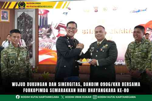 Wujud Dukungan dan Sinergitas, Dandim 0906/Kkr Bersama Forkopimda Semarakkan Hari Bhayangkara Ke-80