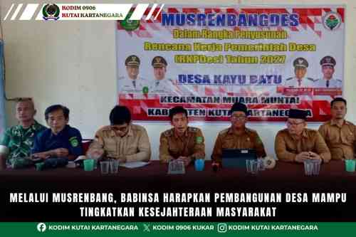 Melalui Musrenbang, Babinsa Harapkan Pembangunan Desa Mampu Tingkatkan Kesejahteraan Masyarakat Melalui Musrenbang, Babinsa Harapkan Pembangunan Desa Mampu Tingkatkan Kesejahteraan Masyarakat