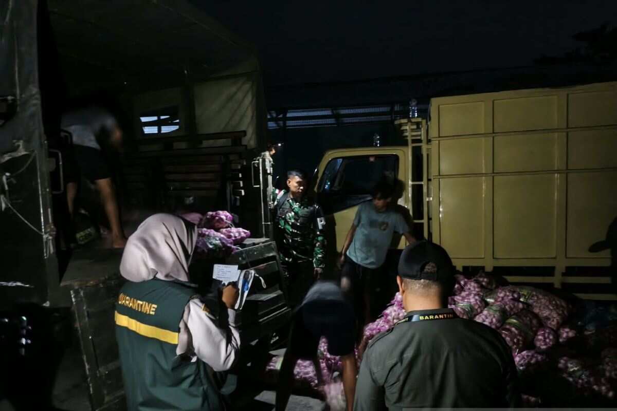 Penemuan Bawang Impor Ilegal di Natuna