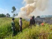 Babinsa Bersama Tim Gabungan Berjibaku Padamkan Karhutla di Desa Binturu