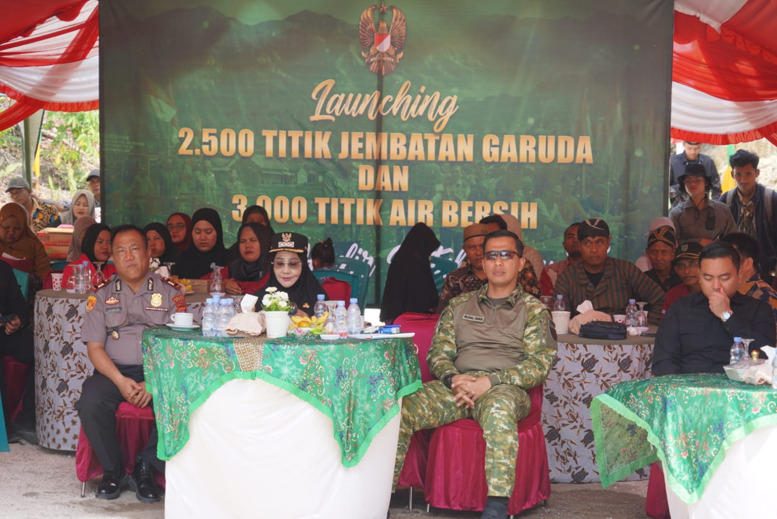 DANDIM 0902/BRU BERSAMA FORKOMPINDA IKUTI ZOOM MEETING LAUNCHING 2.500 JEMBATAN GARUDA DAN 3.000 TITIK AIR BERSIH BERSAMA PRESIDEN RI