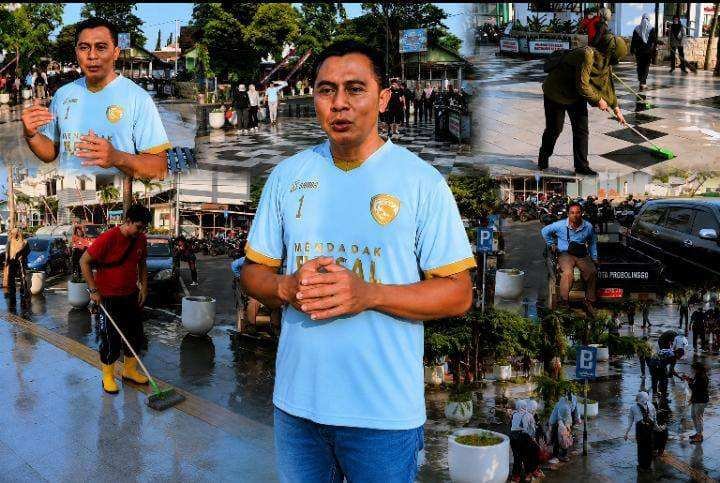 Gerak Cumi DLH Bersihkan Alun-alun, Wujudkan Probolinggo Kota Bersolek Gerak Cumi DLH Bersihkan Alun-alun, Wujudkan Probolinggo Kota Bersolek