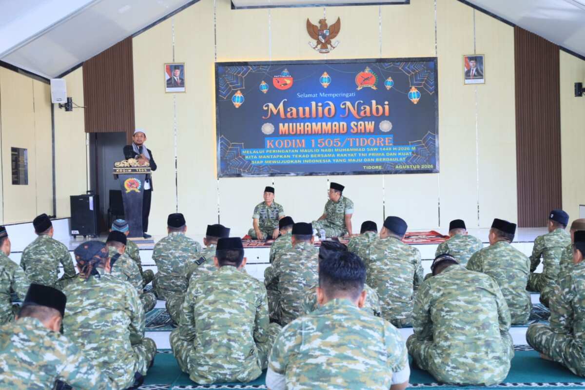 Kodim 1505/Tidore Gelar Peringatan Maulid Nabi Muhammad SAW 1448 H