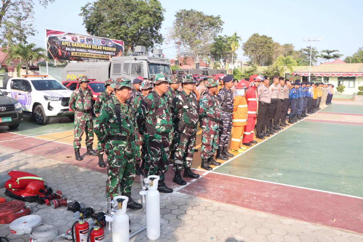 Kodim 0908/Bontang Gelar Apel Gabungan Kesiapsiagaan Penanganan Karhutla