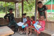 Canda dan Tawa Warnai TMMD Ke-129, Kedekatan Satgas TNI dengan Anak-Anak Kampung Sesor Semakin Erat