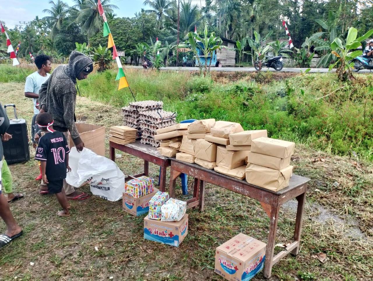 Peringati HUT ke-81 RI, Kepala Suku Kampung Suskun Keerom Gelar Lomba dan Bagikan Sembako untuk Pompa Semangat Nasionalisme