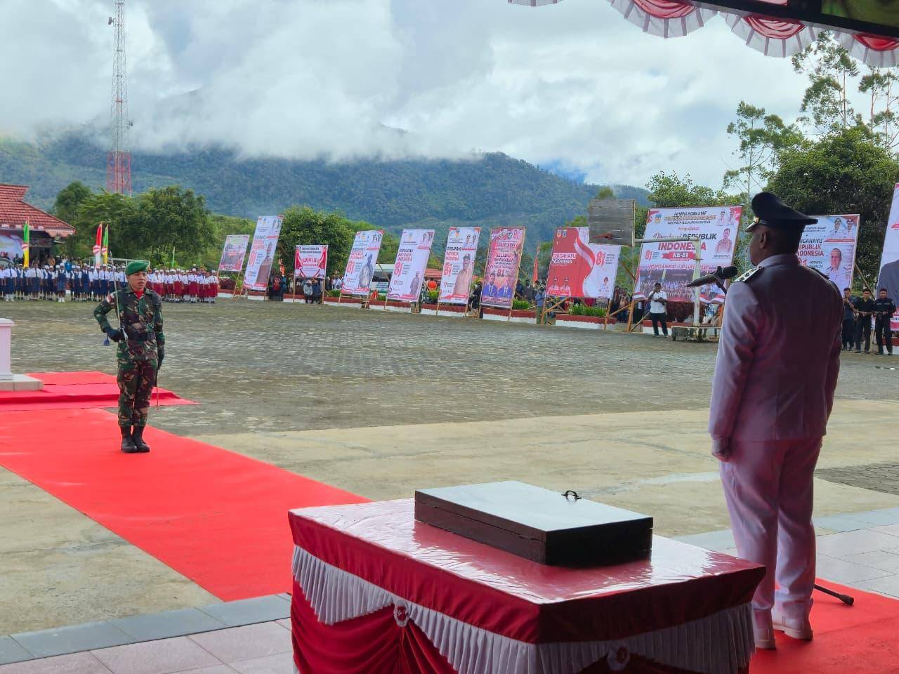 Pegunungan Bintang Gelar Upacara HUT ke-81 RI, 600 Peserta Ikuti Pengibaran di Oksibil