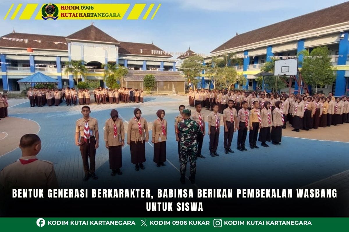 Bentuk Generasi Berkarakter, Babinsa Berikan Pembekalan Wasbang untuk Siswa