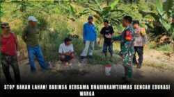 Stop Bakar Lahan, Babinsa Bersama Bhabinkamtibmas Gencar Edukasi Warga