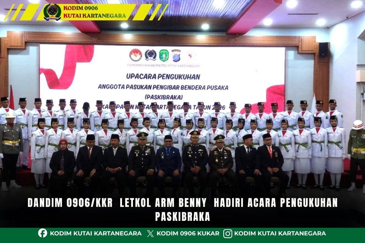 Dandim 0906/Kkr Letkol Arm Benny Hadiri Acara Pengukuhan Paskibraka
