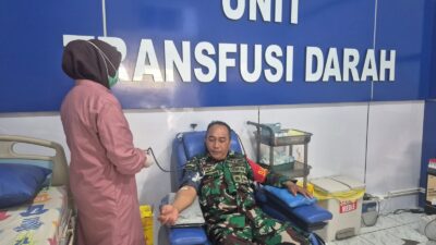 Peduli Sesama, Babinsa Kodim 1002/Barabai Donorkan Darah bagi Warga