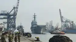 ITS Giuseppe Garibaldi Sandar di Tanjung Priok, Menhan RI Hadiri Penyambutan