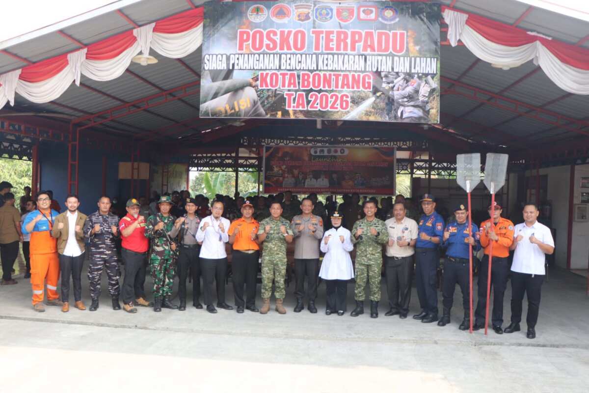 Tim Penyuluh Karhutla Sesko TNI Dikreg LVI Hadiri Launching Posko Bersama Penanganan Karhutla di Kota Bontang