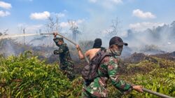 Dandim 0908/Bontang Terjun Langsung Padamkan Karhutla