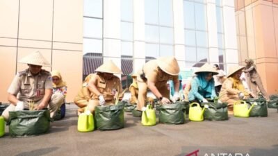 Penanaman Bibit Tanaman Pendamping Pangan di Jakarta Pusat