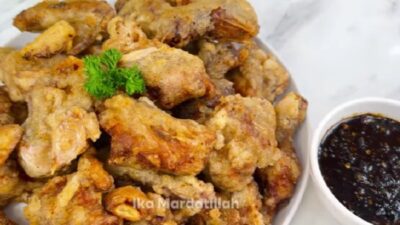 Resep Ayam Goreng Bawang Putih dengan Sambal Kecap yang Menggugah Selera