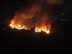 Kebakaran Besar Melanda Tempat Pembuangan Akhir Galuga di Bogor