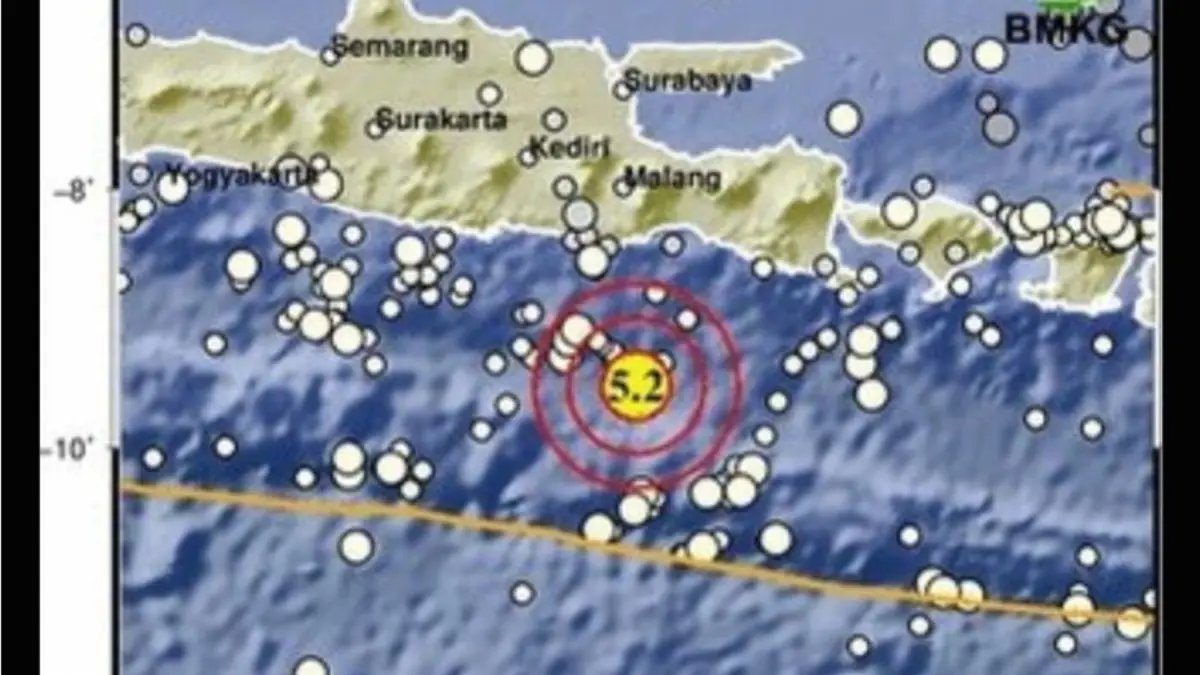 Guncangan Gempa 5,2 Magnitudo Mengguncang Malang Raya