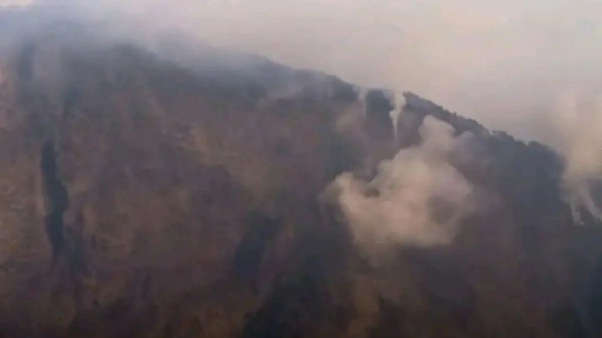 Kebakaran Hutan dan Lahan Melanda Puncak Setampol di Gunung Rinjani Kebakaran Hutan dan Lahan Melanda Puncak Setampol di Gunung Rinjani