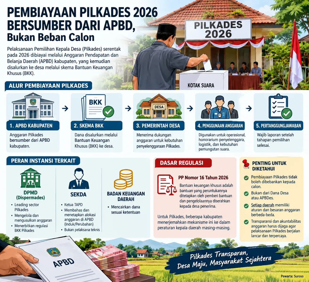 Pembiayaan Pilkades 2026 Bersumber dari APBD, Mekanisme BKK Jadi Sorotan Pembiayaan Pilkades 2026 Bersumber dari APBD, Mekanisme BKK Jadi Sorotan
