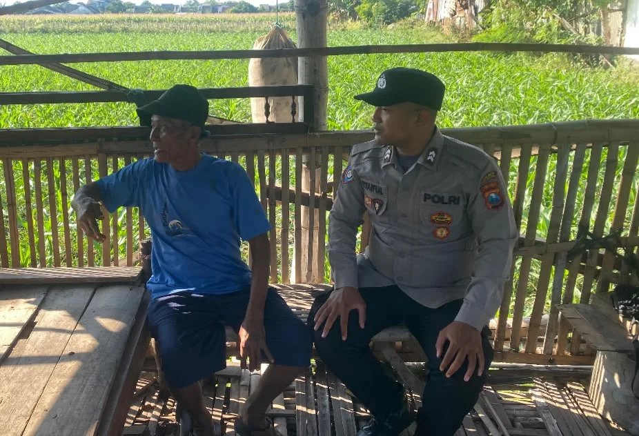 Polisi Sambangi Petani Jagung di Sukoharjo Probolinggo, Dorong Ketahanan Pangan
