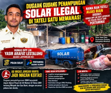 LIN Bidik Dugaan Penyelewengan Solar Subsidi di Minahasa, Polda Sulut Diminta Turun Tangan