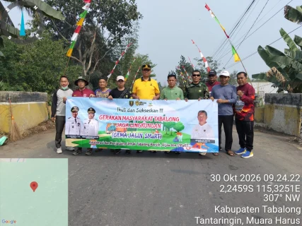 Babinsa Koramil 1008-05/Kelua-Muara Harus Bersama Tiga Pilar dan Warga Gelar Gema Jalin di Desa Tantaringin