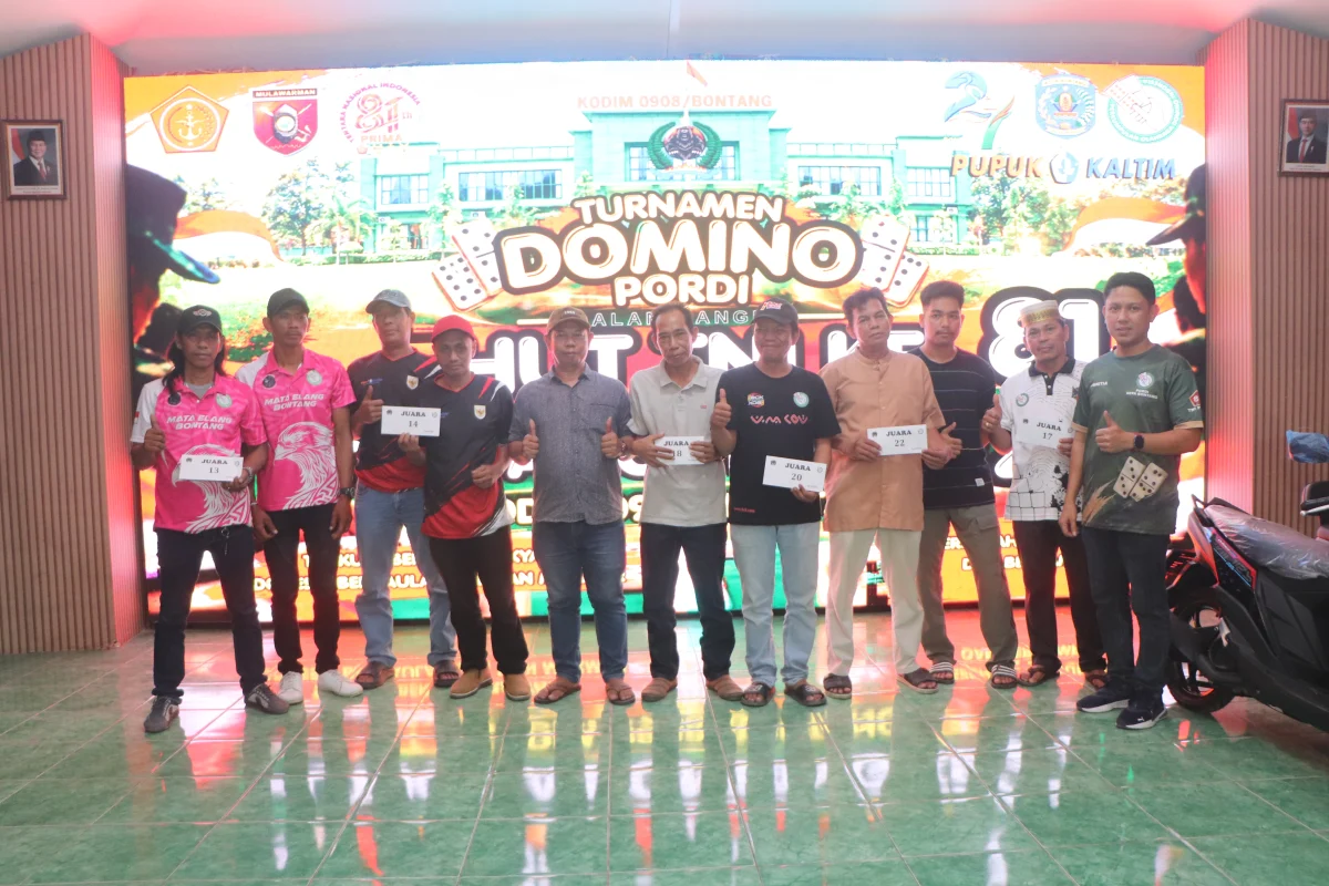 Sukses Digelar, Turnamen Domino PORDI Dalam Rangka HUT ke-81 TNI dan HUT ke-27 Kota Bontang